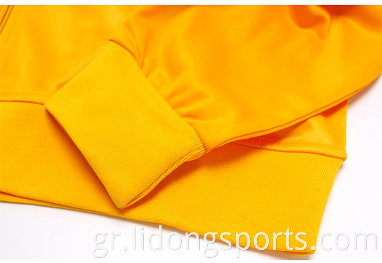 Χονδρικό κίτρινο unisex αθλητικό σετ φθοράς, ανδρικά jogging tracksuit, tracksuits για άνδρες έθιμο